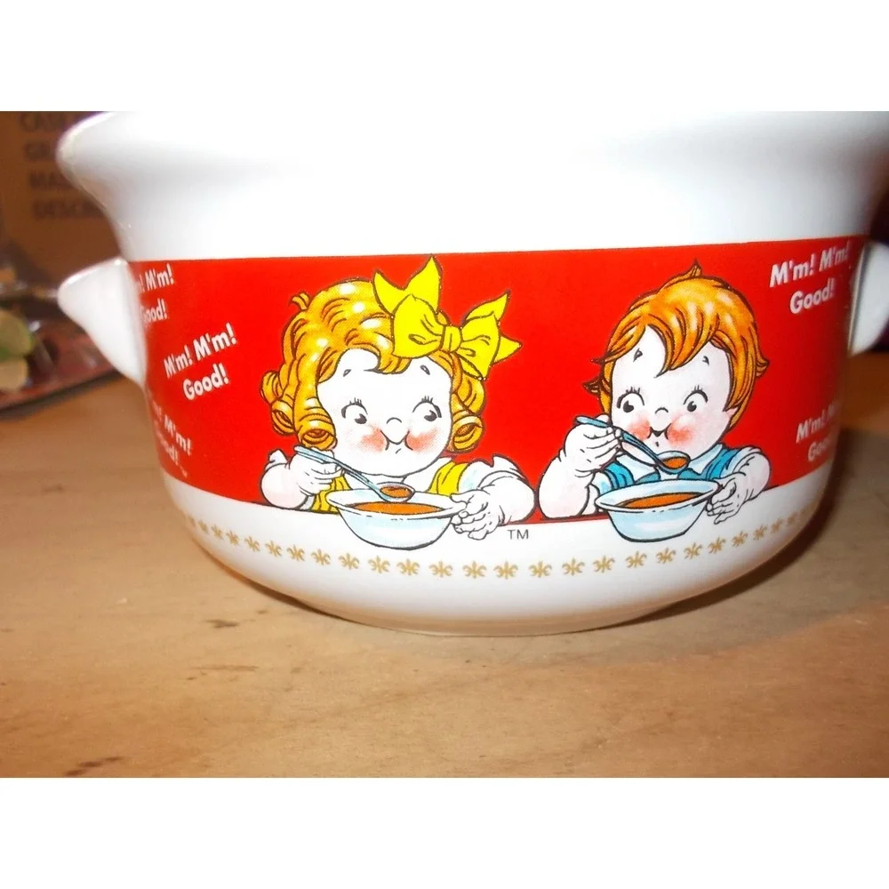 Vintage 1998 Campbells Soup Kids Ceramic Tureen Bowl with Lid Houston Harvest